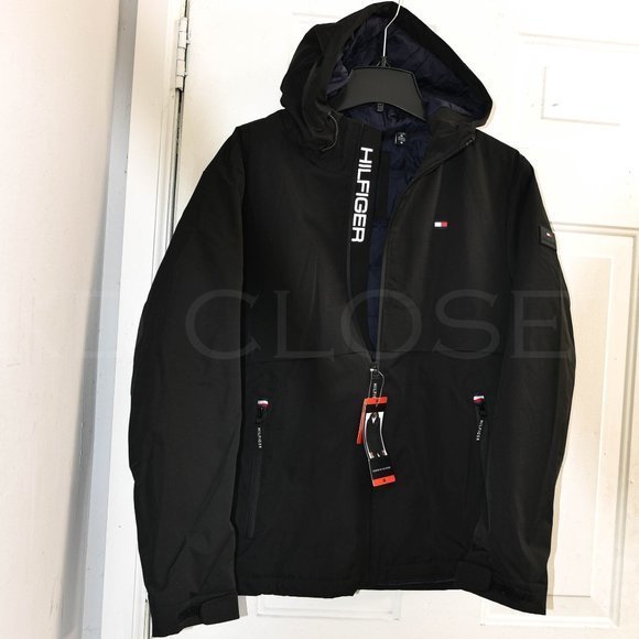 Men's Performance Hooded BLACK Jacket Tommy Hilfiger - Picture 5 of 7